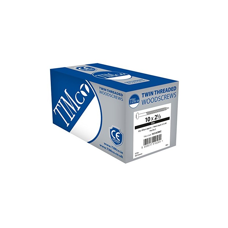 TIMCO PZ1 Round BZP Twin Woodscrews - 4 x 5/8