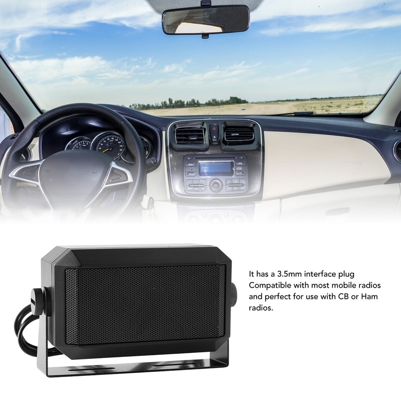 External Speaker Rectangular 3.5mm Plug Car Radio Speaker for Ham