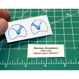 1983 Boston Breakers USFL Football Gumball Helmets *DIECUT DECALS ONLY* Custom