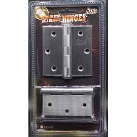 [3.5 x 3.5 in - Round Corner- 3 Pieces]Hexy-304 Stainless Steel Heavy Duty Door Hinges Commercial Grade