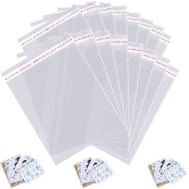 UltraOutlet 13x19 inches Large Clear Resealable Cellophane Bags for Packaging Products 600ct Self-sealing Gift Bags Self Adhesive Plastic Bags for Gifts,Clothes, Small Business, Thank you Stickers