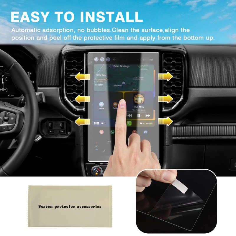 Karltys 2 Pack Screen Protector for 2024 2025 Ford Ranger