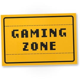 DankeDir! Gaming Zone - Schild - Partydeko Zocker Deko Schüler Spielzimmer Türschild Geschenkidee Party - Jungen Geburtstagsgeschenk Teenager Gamer Geschenk Jugendlicher Dekoration