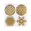 GUMEI 7 Chakra Copper Energy Tower Orgonite Stickers DIY Pyramid