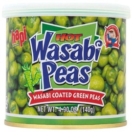 Hapi Hot Wasabi Peas, 4.9-Ounce Tins (Pack of 8)