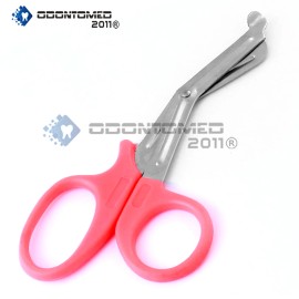 ODM 12 Pairs Trauma Shears Bandage Scissors 7 1/4" Pink