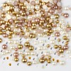 Loghohu 50g Mix Flatback Pearls and Rhinestones, Flat Back Rhinestones