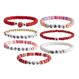 72ore Strawberry Shortcake Costume Beaded Bracelets for Women Summer Bracelets Clay Bead Bracelets Preppy Stuff Stackable Bracelets Strawberry Bracelet Stretch Bracelets Jewelry Set for Women