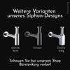 Design-siphon, chrome plated 1 1/4 ", round shape, brass