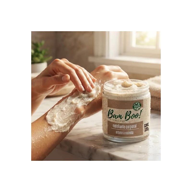 Exfoliante Corporal Base Aceite Aroma Vainilla 100 g Bam Boo