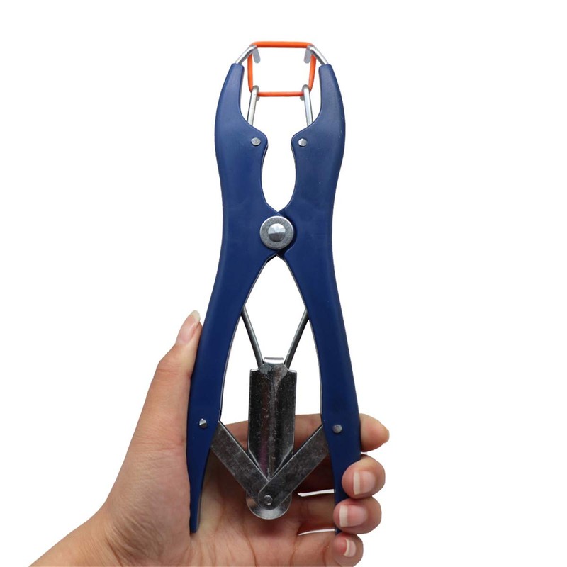Generies Animal Elastrator Castration Pliers with 100 Rubber Rings Metal