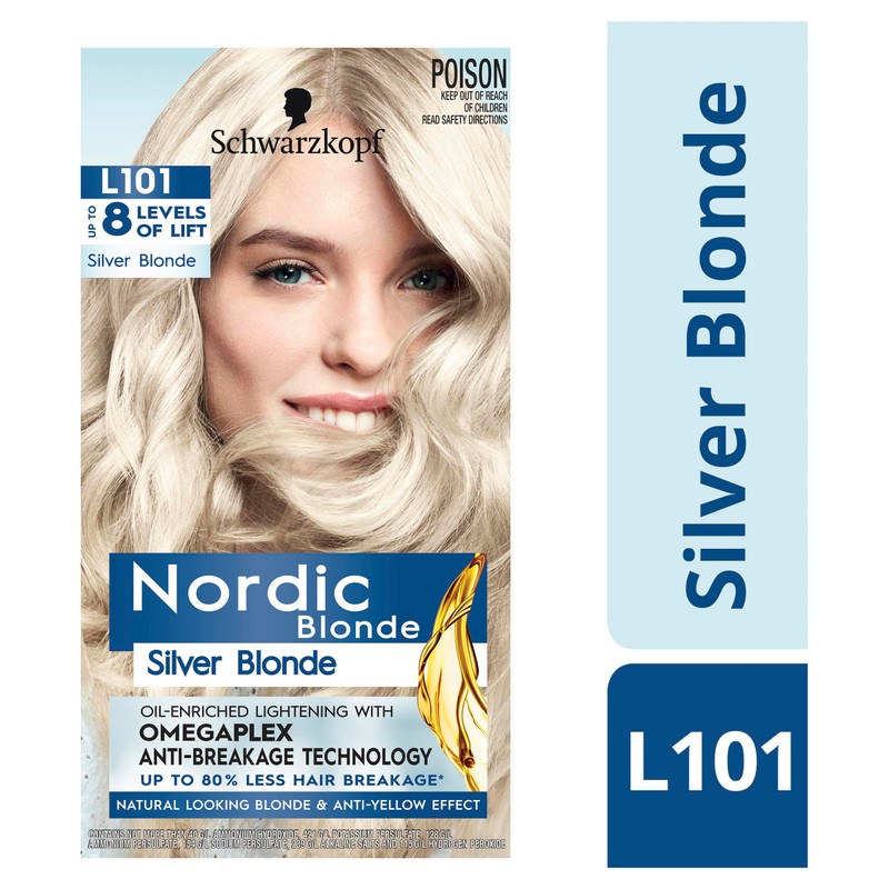 Schwarzkopf Nordic Blonde, Hair Lightener, L101 Silver Blonde