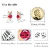 OHAYOO Fox Earrings 925 Sterling Silver Birthstone Earrings for Women