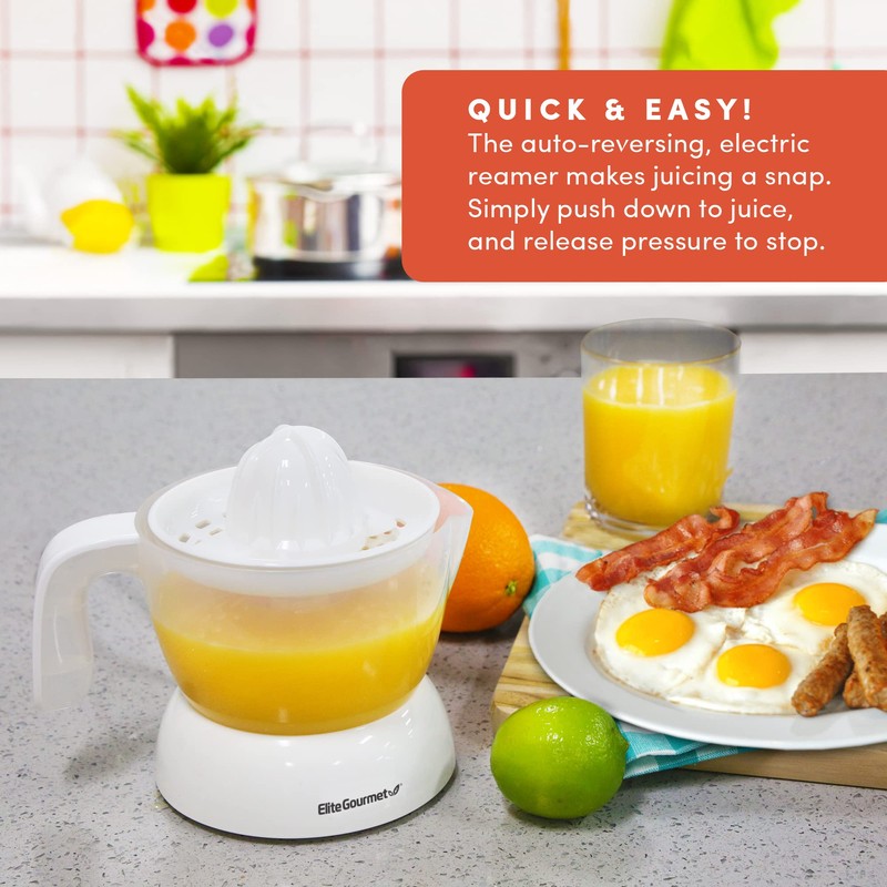 Elite Gourmet ETS-411 BPA-Free 30-Watt Electric Citrus Juicer Extractor: Compact
