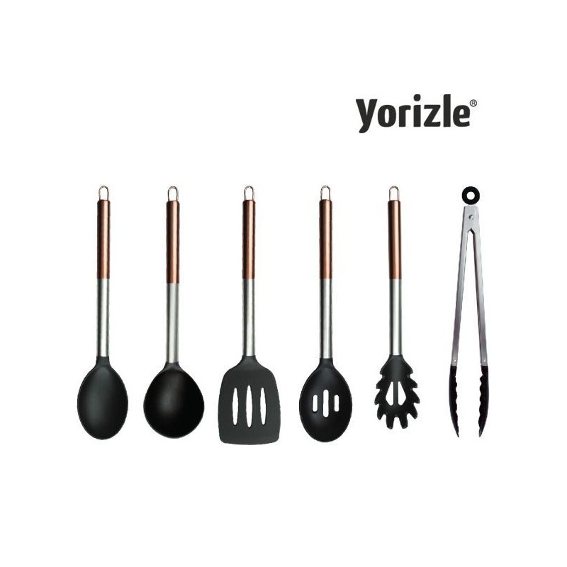 요리즐 Copper Temptation Kitchen Tool Cooking Utensil Set 7-Piece with
