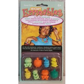Rare Whomp! Pond Pals Eraseables 8 Pack Discontinued Item # 00217 Eraser Jewelry