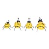 4Pcs/Set Wrought Iron Bee Decoration Wall Hanging 3 Dimensional Bee