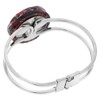 GlassOfVenice Murano Glass Venetian Reflections Metal Bracelet - Black Red