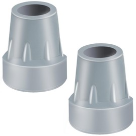 Crutch Tips, 2 Pack 7/8 inch Heavy Duty Replacement Cane Tips Rubber Crutch Tips for Walking Canes, Walking Sticks, Gray