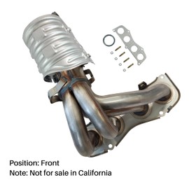 [Front]FortunaFlow Catalytic Converter Compatible with Toyota Camry 2007-2009 2.4L,Toyota Solara 2006-2008 2.4L,Reference 16498[EPA Compliant high flow standard exhaust manifold]