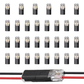 2-Pin Cable Connector Plug, Pack of 12 Car Plugs 18-22 AWG for Fast Cable Splices, Crimp Connector with Insulation for Safe Electrical Installation, Car, Motorcycle, Boat