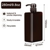 Alledomain 2pcs 280ml Pump Dispenser Bottle Empty Refillable Plastic Lotion