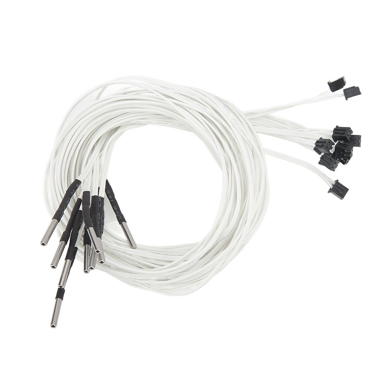 15PCS Thermistor Sensor High Temperature Resistance Sensitive 304 Stainless Steel