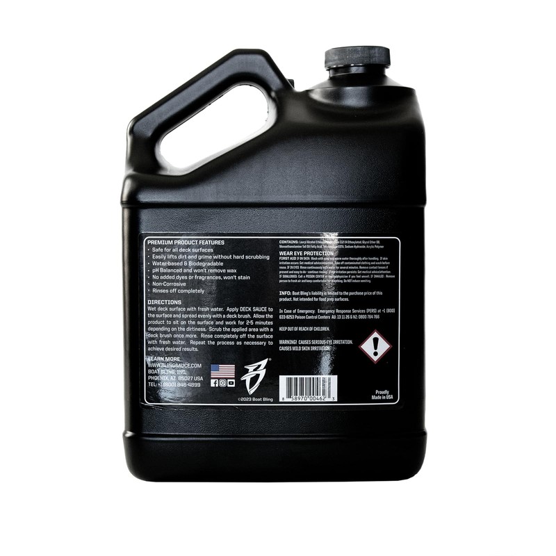 Bling Sauce Deck Sauce, Premium Non-Skid Boat Deck Cleaner, 1