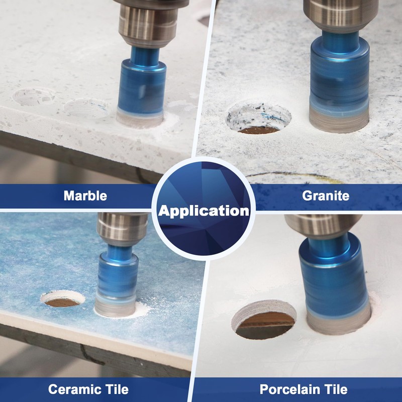 Dry Diamond Drill Bit Set,BRSCHNITT 2pcs 4/5 Inch Hole Saw