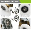 Chrome Shower Door Rollers - 8pcs Curved Glass Door Wheels,