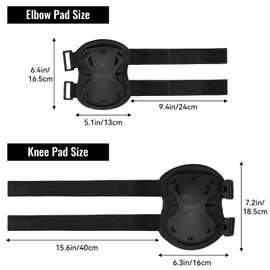 Qavctw Tactical Knee and Elbow Pads Set for Combat Airsoft Paintball Knee Protection Guard Pads Cycling Skateboarding Safety Gear Protective Guard Pads