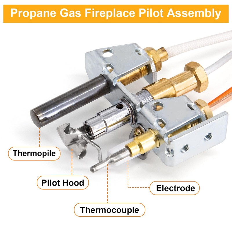 Criditpid 446-511A Pilot Assembly Propane Gas (LP) for Heat-N-Glo, Royal