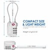 2 Pack TSA Approved Travel Luggage Locks, Long Cable Combination