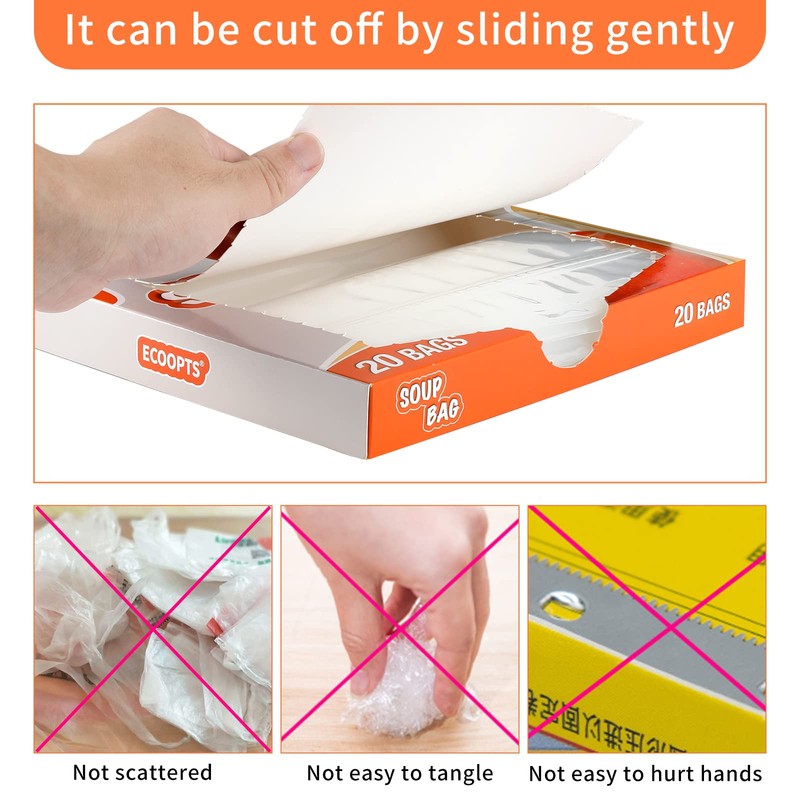 Soup Bags Freezer Liquids Bags Thick and Durable Curry to