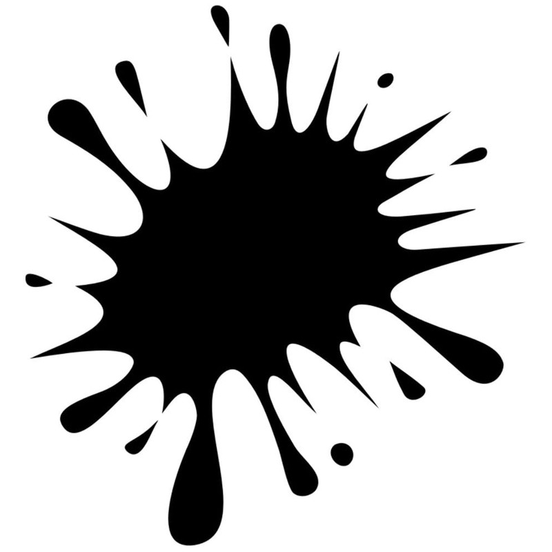 Samunshi® Paint Splashes Sticker in 6 Sizes and 25 Colours