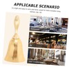 Operitacx Manual Restaurant Bell Ergonomic Metal Hand Bell with Sound