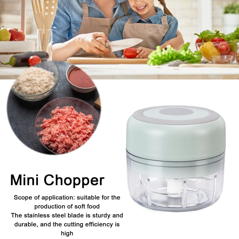 Mini Chopper Durable Electric 100ml Capacity Quickly Chopping Portable Grinder