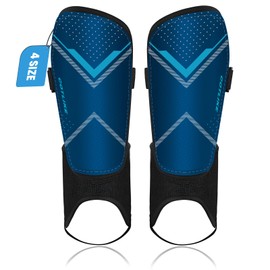 Soccer Shin Guards for Kids Youth Adults, Shin Guard with Ankle Protection Football Gear for 3 5 4-6 7-9 10-12 Years Old Boys Girls Men Women Espinilleras de Futol para Hombres