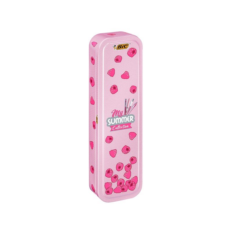 BIC My Summer Collection Pink Pen Set in Metal Box: