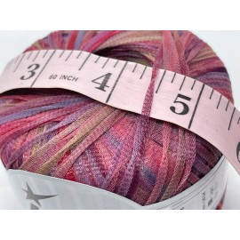 Ice Reds Purple Tan Aria Fresca Sheer Net Ribbon Yarn 78327 Ice 25g 174y DK