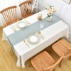 Yofori Cotton Blend Table Cloth for Square Tables Solid Embroidery