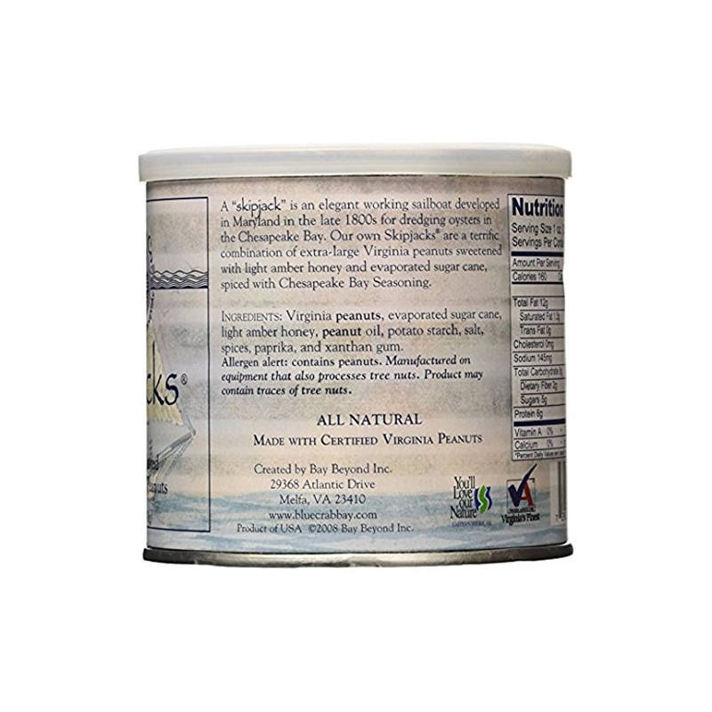 Blue Crab Bay Co. Skipjacks, Spicy Honey Roasted Peanuts, 12-Ounce