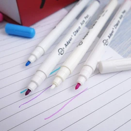 Water Soluble Pen SENRISE 8 Pieces Water Erasable Pen Fabric Marker for Embroidery Tailors Dressmaking Sewing, Water-Soluble, Fast-Drying, Wipeable (8 Pieces, 2 Red+2 Blue+2 White+2 Purple)