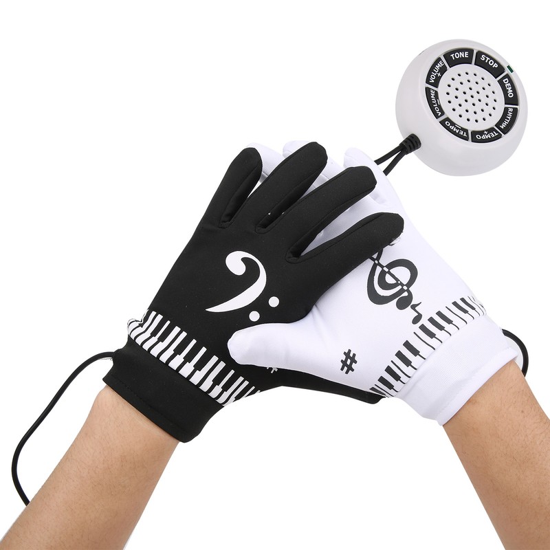 Electronic Piano Gloves for Kids Adults with Speakers Portable Party