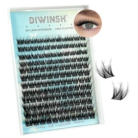 DIWINSH Wispy Cluster Lashes 132 Pcs 10-14 mm Natural Individual Eyelashes D Curl DIY Cluster Eyelash Extensions Thin Eyelashes Your Look at Home for Beginners (MR-10-14mm)
