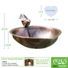 Achla Designs HBB-01 Heart Shaped Copper Metal birdbath Bowl, Solid