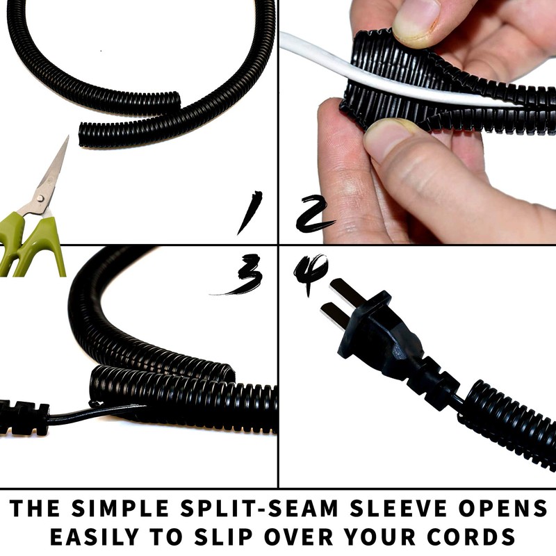Cacovedo 30 ft Dog Cat Cord Protector Electric Wires Covers