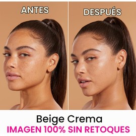 Base de Maquillaje Tinta Serum Niacinamida, Ácido Hialuronico, Vitamina E, Cobertura Ligera,Acabado Natural Piel efecto Luminoso y Brillante, Libre de siliconas y parabenos. BARE FOCUS NIACINAMIDE SKIN TINT CREAM BEIGE