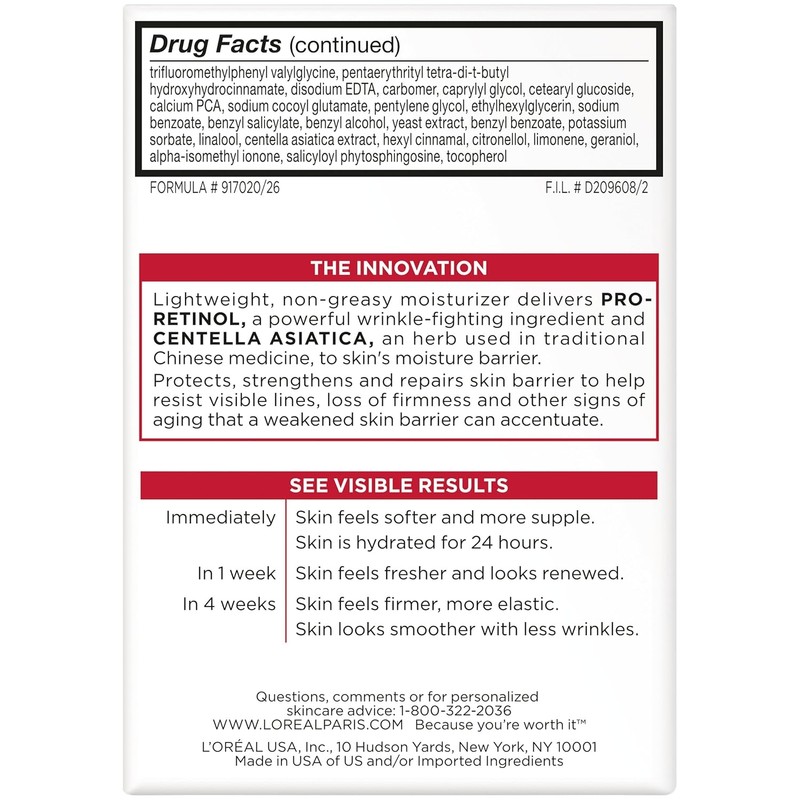 L'Oreal Paris Revitalift Anti-Wrinkle and Firming Face Moisturizer SPF 25