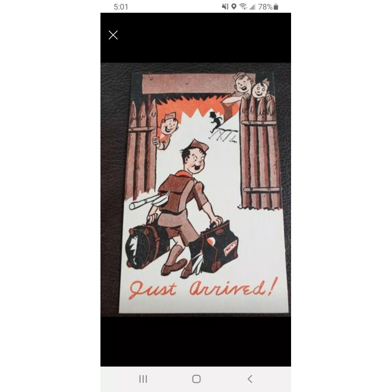 National Supply Service 1947 Boy Scouts Vintage Postcards Lot of